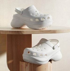 White Bae Crocs